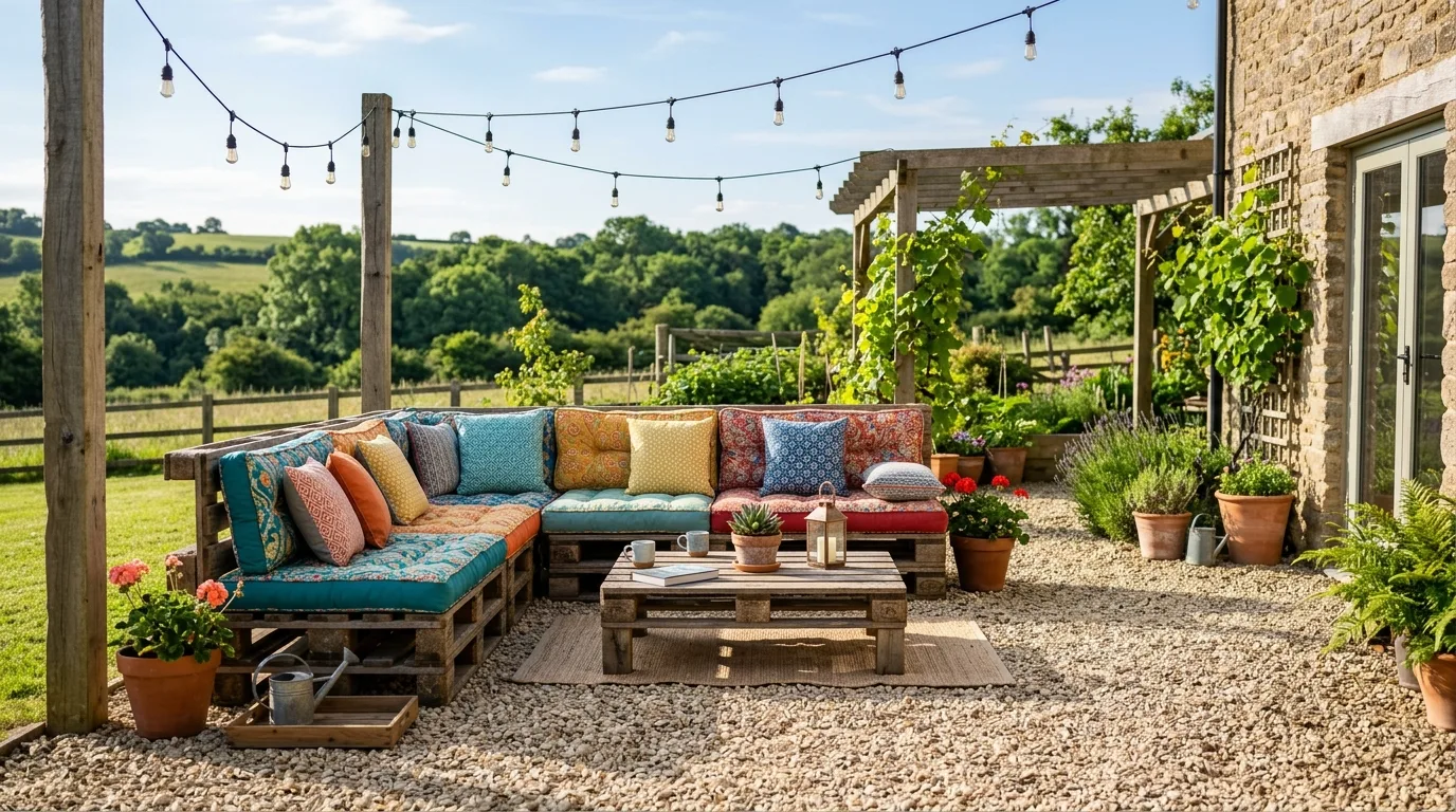 String Lights and Soft Seating